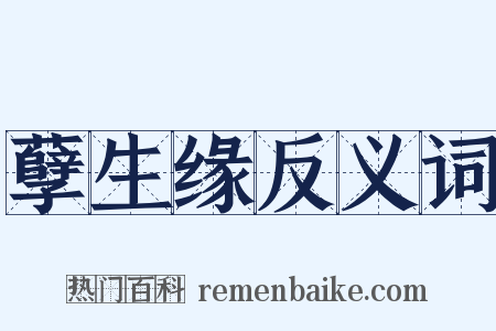 孽生缘反义词是什么意思的图片